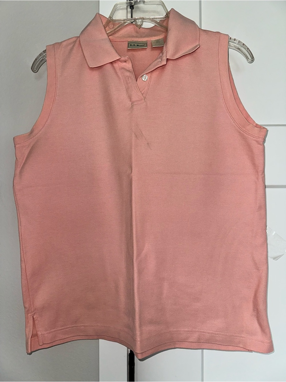 L.L. Bean Sleeveless Polo Tank - Light Pink